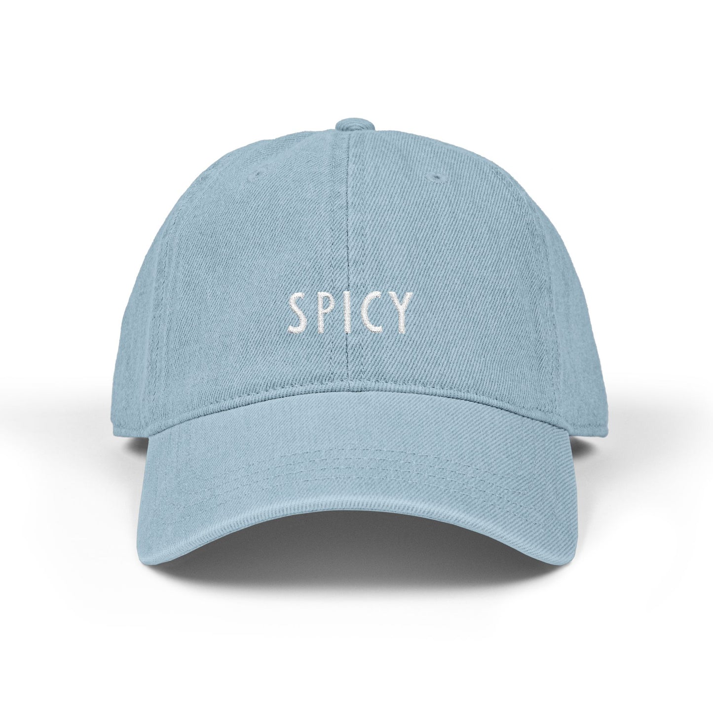 Spicy Denim Hat w/ White Embroidery