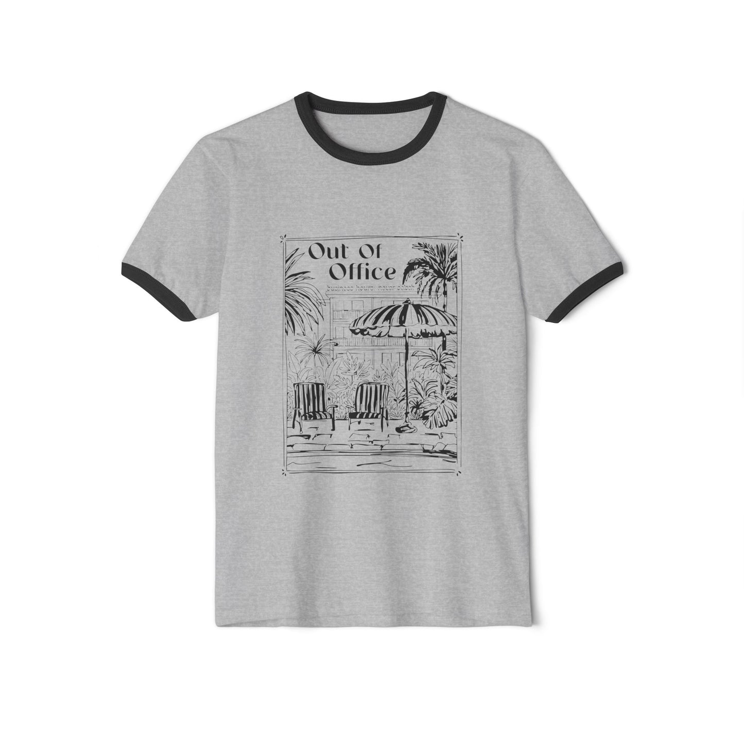 Out Of Office Scenic Ringer T- Shirt | OOO Relaxed Tee Fit