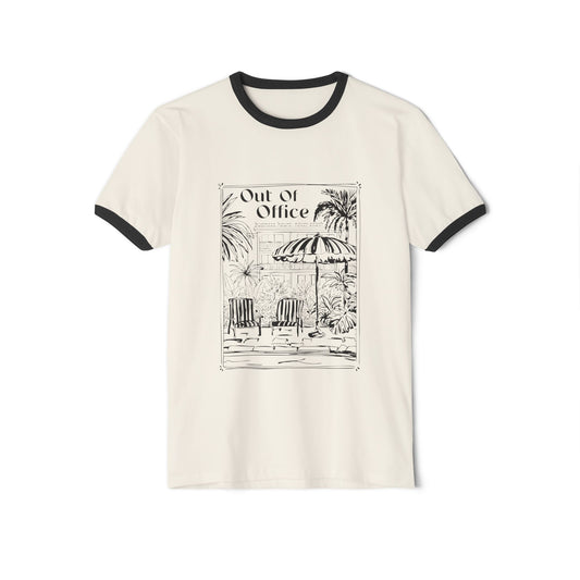 Out Of Office Scenic Ringer T- Shirt | OOO Relaxed Tee Fit
