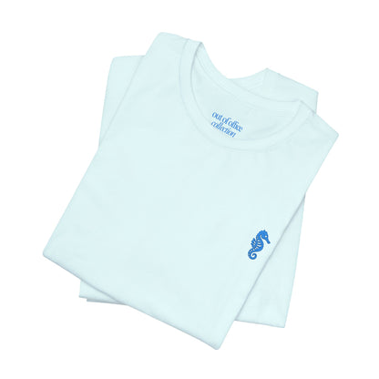 Seahorse T-Shirt  w/ Blue Embroidery |  Cabana Crew Tee Fit