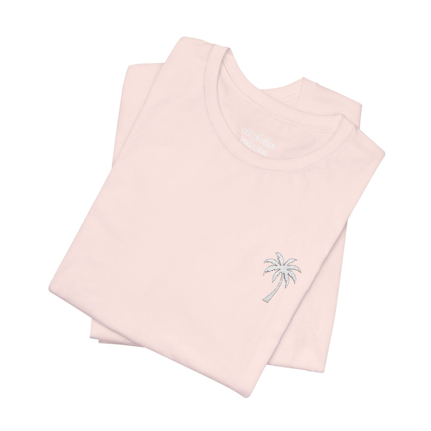 Palm Tree T-Shirt  w/ White Embroidery |  Cabana Crew Tee Fit