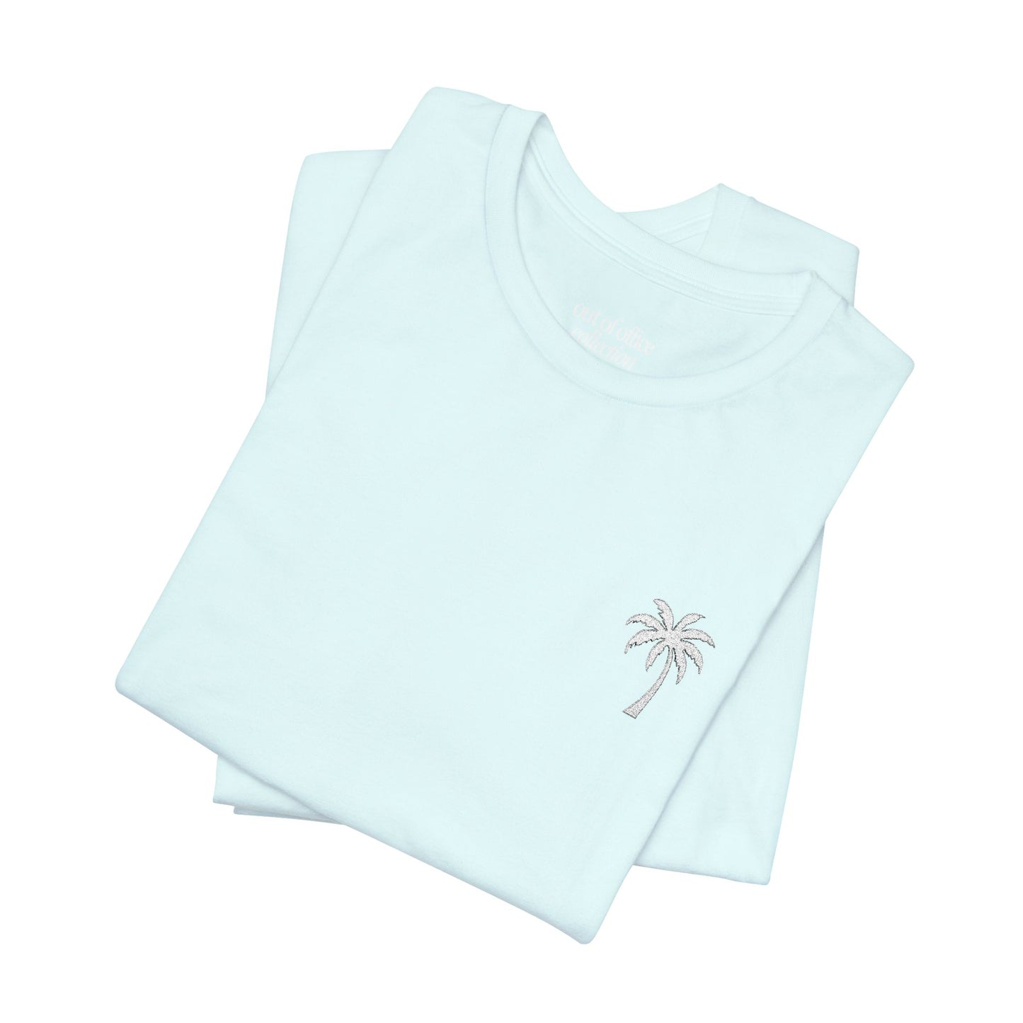 Palm Tree T-Shirt  w/ White Embroidery |  Cabana Crew Tee Fit
