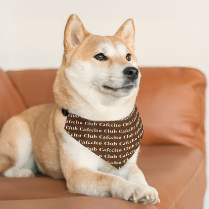 Cafecito Club (brown) | Dog Bandana Collar