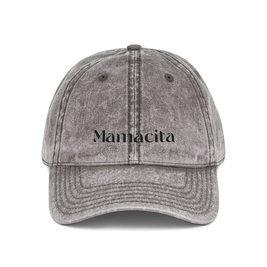 Mamacita Charcoal Denim Hat w/ Black Embroidery