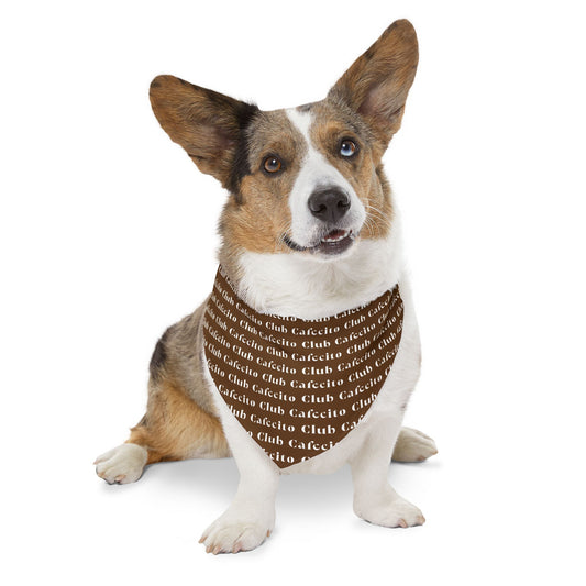 Cafecito Club (brown) | Dog Bandana Collar