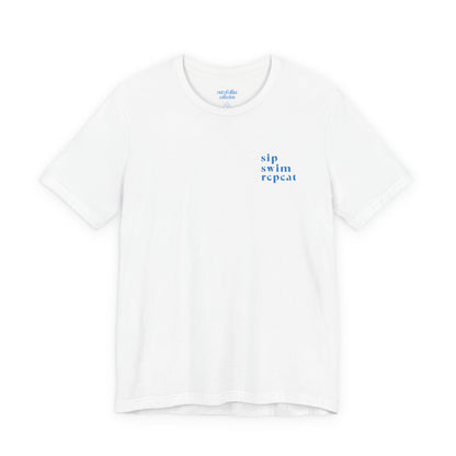 Sip. Swim. Repeat. Embroidered T-Shirt