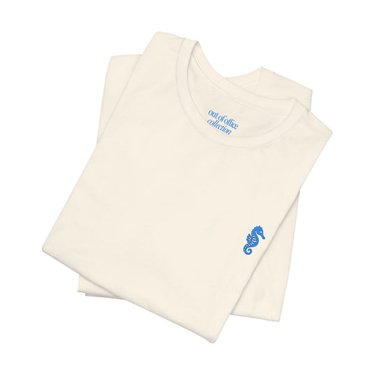 Seahorse T-Shirt  w/ Blue Embroidery |  Cabana Crew Tee Fit