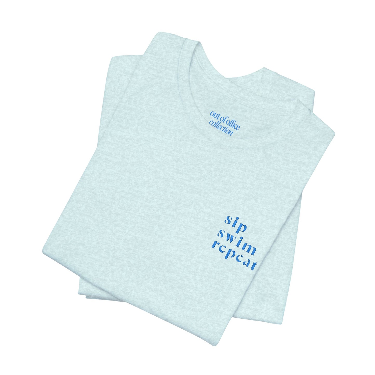 Sip. Swim. Repeat. Embroidered T-Shirt