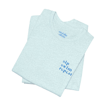 Sip. Swim. Repeat. Embroidered T-Shirt