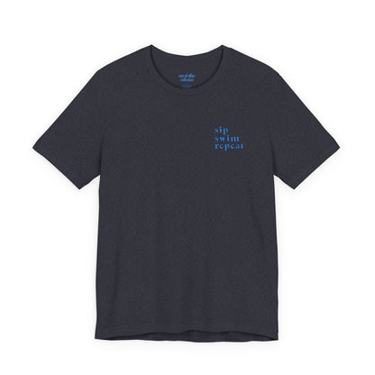 Sip. Swim. Repeat. Embroidered T-Shirt