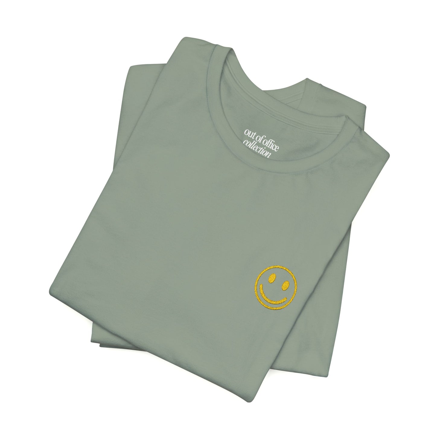 Smiley 2.0 T-Shirt  w/ Yellow Embroidery |  Cabana Crew Tee Fit